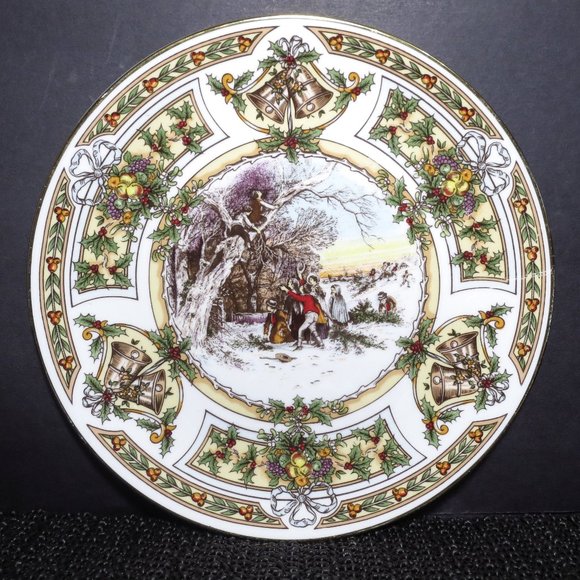 Christmas 1988 Collector Plate Caverswall Ltd Edition Stephen Barnsley 8 1/2" - Picture 1 of 7